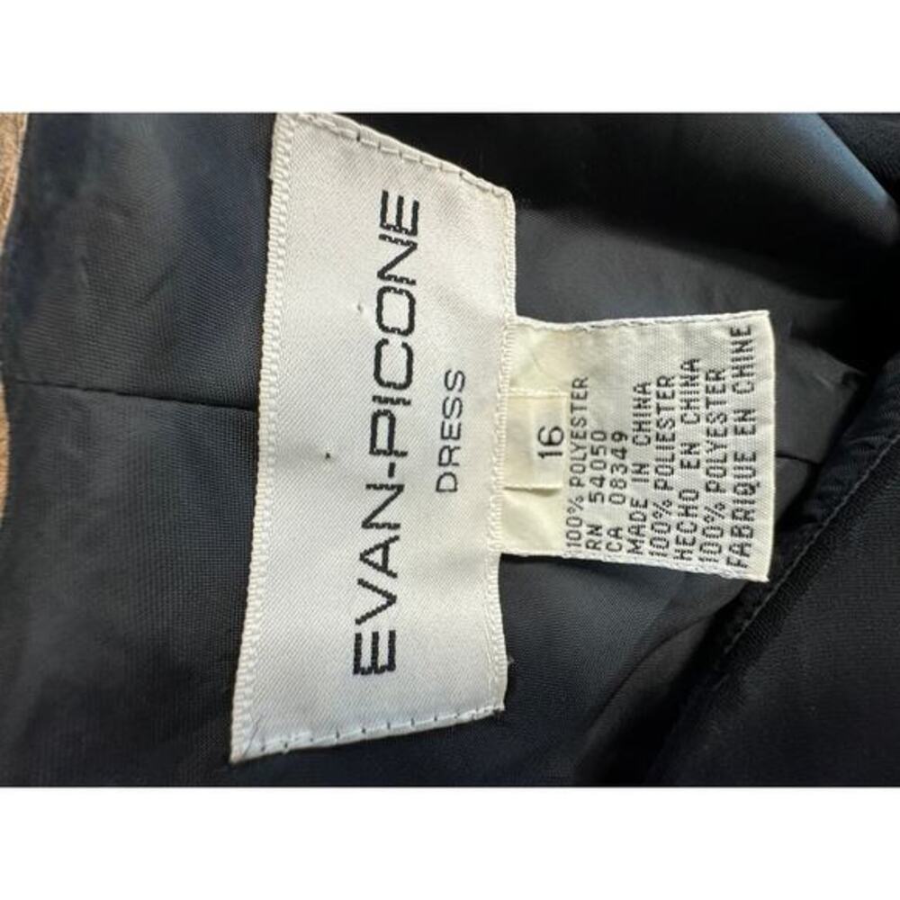 Evan Picone, Dress ,Sheer like, Black, Goth, Y2K, Ruffled, Side Tie, Witchy - Picture 6 of 7